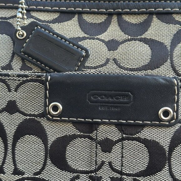 Coach Hampton “2008” (F13077) Signature Canvas With Leather Trim Tote Bag (EUC) - Picture 4 of 14